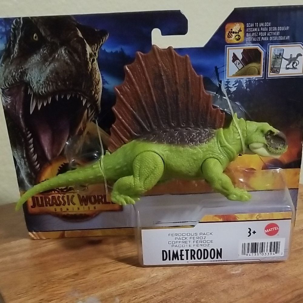 Mattel Jurassic World Green and Brown Dimetrodon Toy
